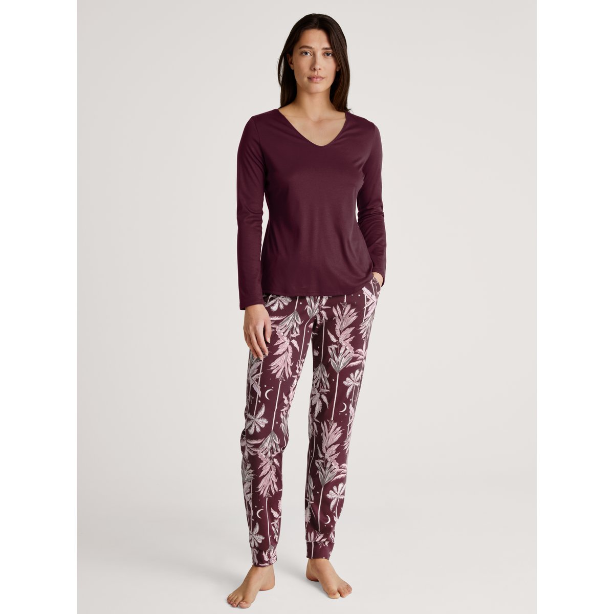 Pants avec poignets Coton FAVOURITES GROUND port royal red, CALIDA