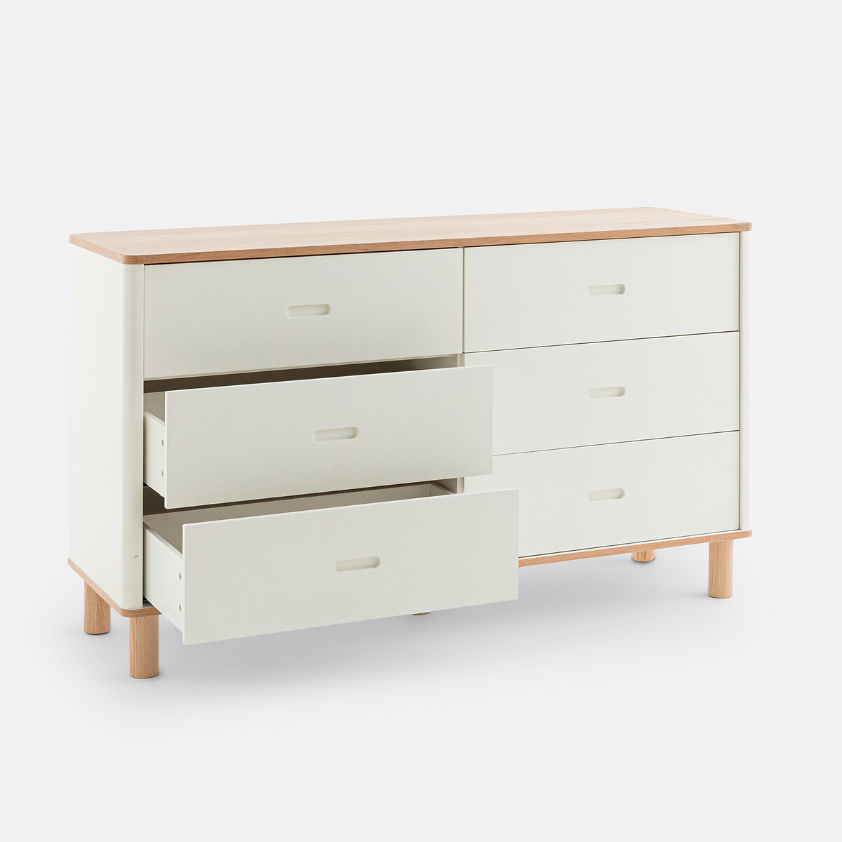 Commode 6 tiroirs, Manoe coloris chêne/blanc, LA REDOUTE INTERIEURS
