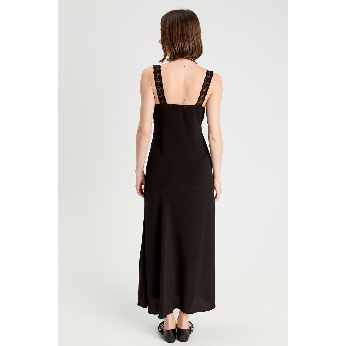 Robe longue évasée noir, CACHE CACHE