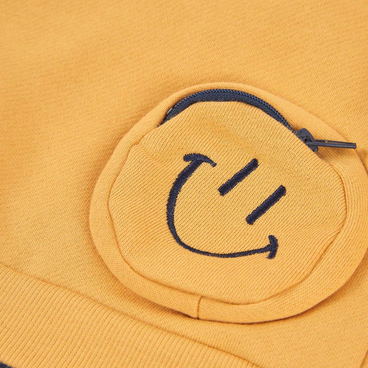Robe en molleton avec patches d'émoticones jaune, BOBOLI