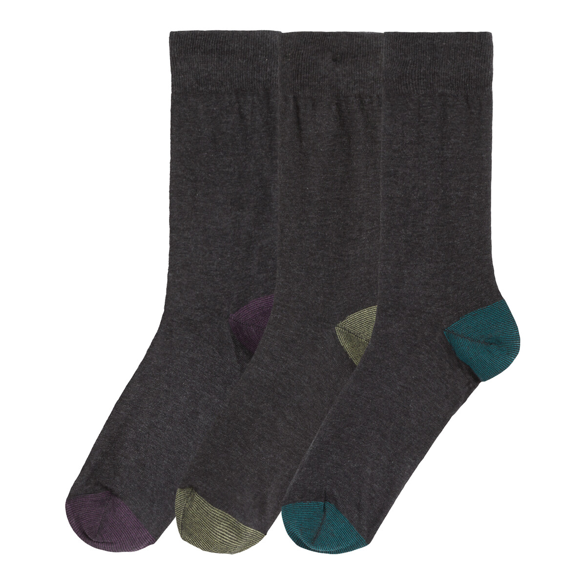Lote de 3 pares de meias MIX&MATCH cinzento + cinzento + cinzento, DIM