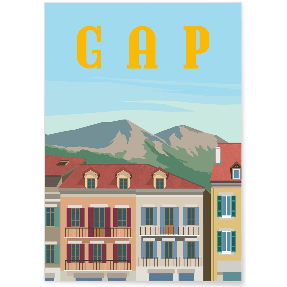 Affiche ville Gap blanc, L'AFFICHERIE