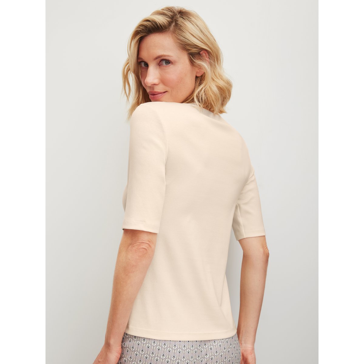 T-shirt manches courtes Coton FAVOURITES JOURNEY crème de charme, CALIDA