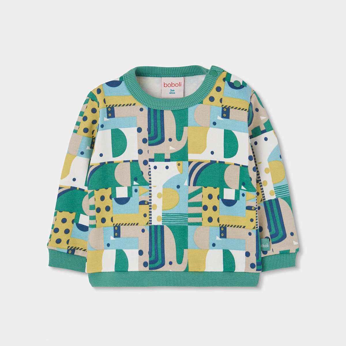 Ensemble bébé garçon maille imprimé géométrique multicolore, BOBOLI