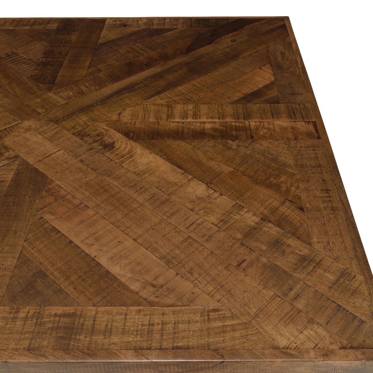 Table de repas rectangulaire bois recyclé marqueterie 220 cm KORKAI bois naturel, PIER IMPORT
