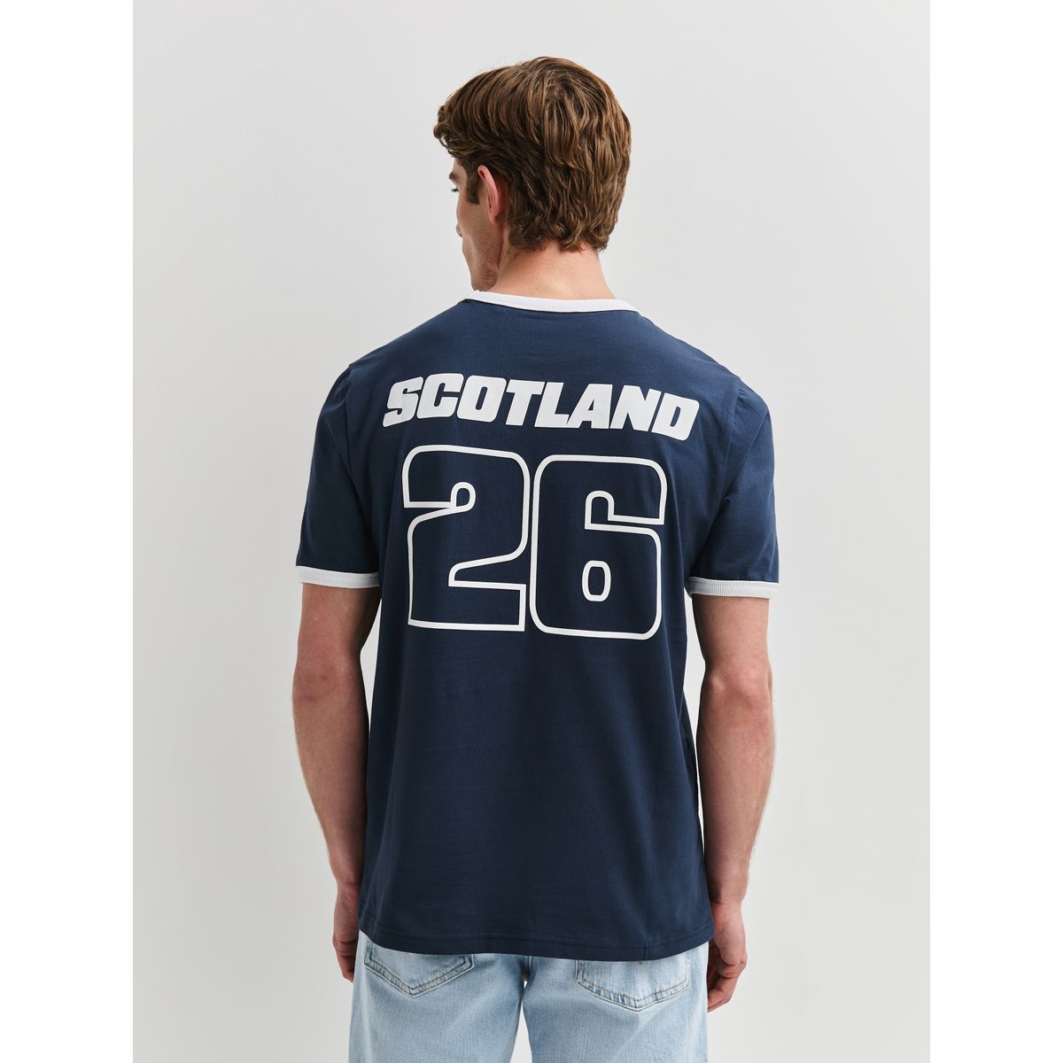 T-shirt à bords contrastants de football écosse bleue, NEXT
