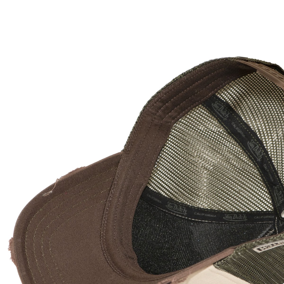 Casquette trucker Crew marron/beige/gris foncé, VON DUTCH