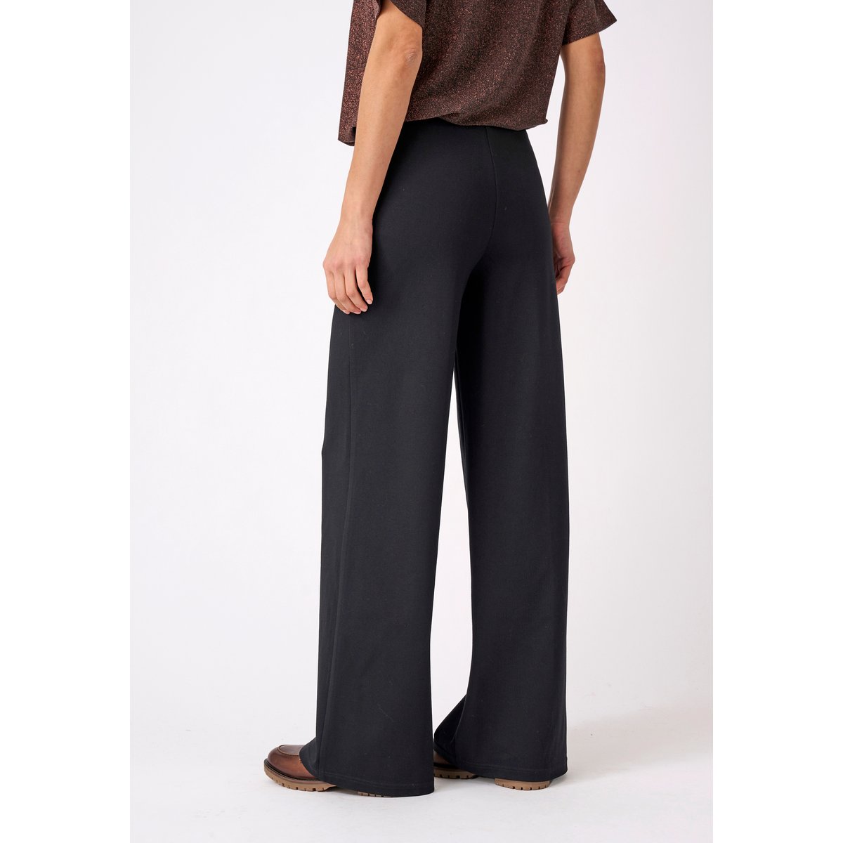 Pantalon large maille milano Perfect Fit noir, DAMART