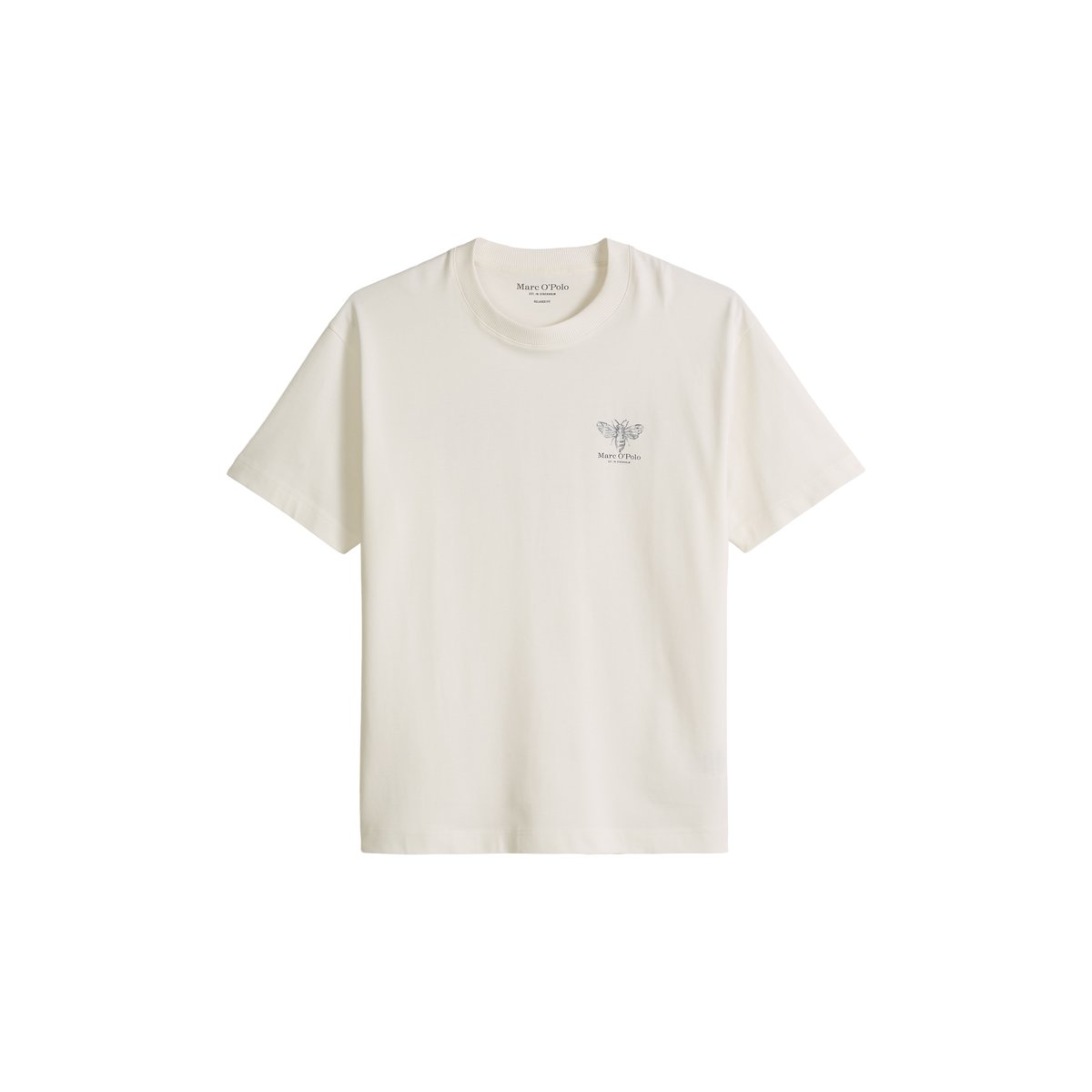 T-shirt loose avec impressions d'insectes sur les deux faces blanc naturel, MARC O'POLO