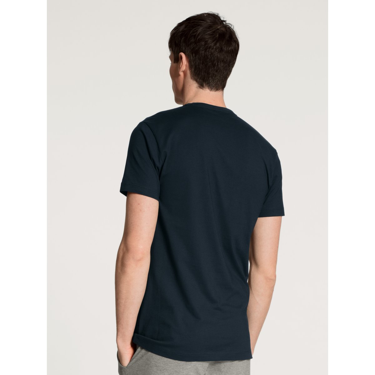 T-Shirt à manches courtes manches courtes Coton REMIX BASIC SLEEP saphir foncé, CALIDA