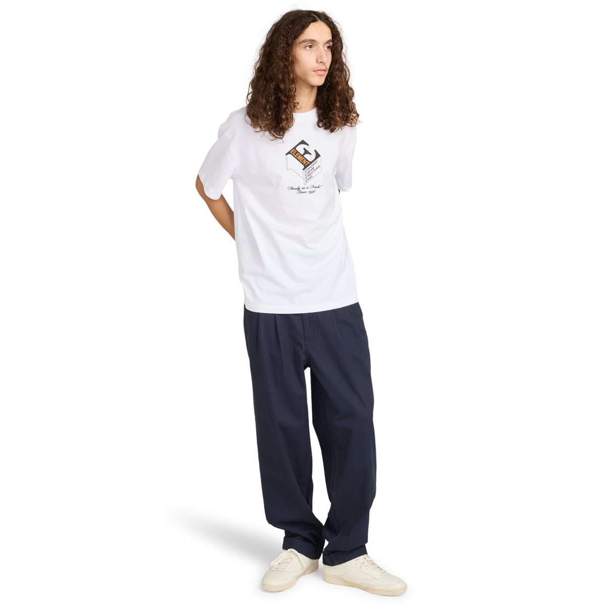 Chino BIG PLEATED bleu eclipse navy, ELEMENT