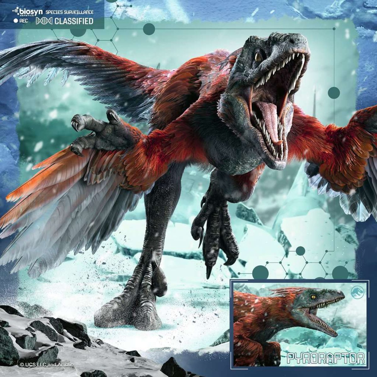 Puzzle TRex 3x49 pcs bleu, RAVENSBURGER