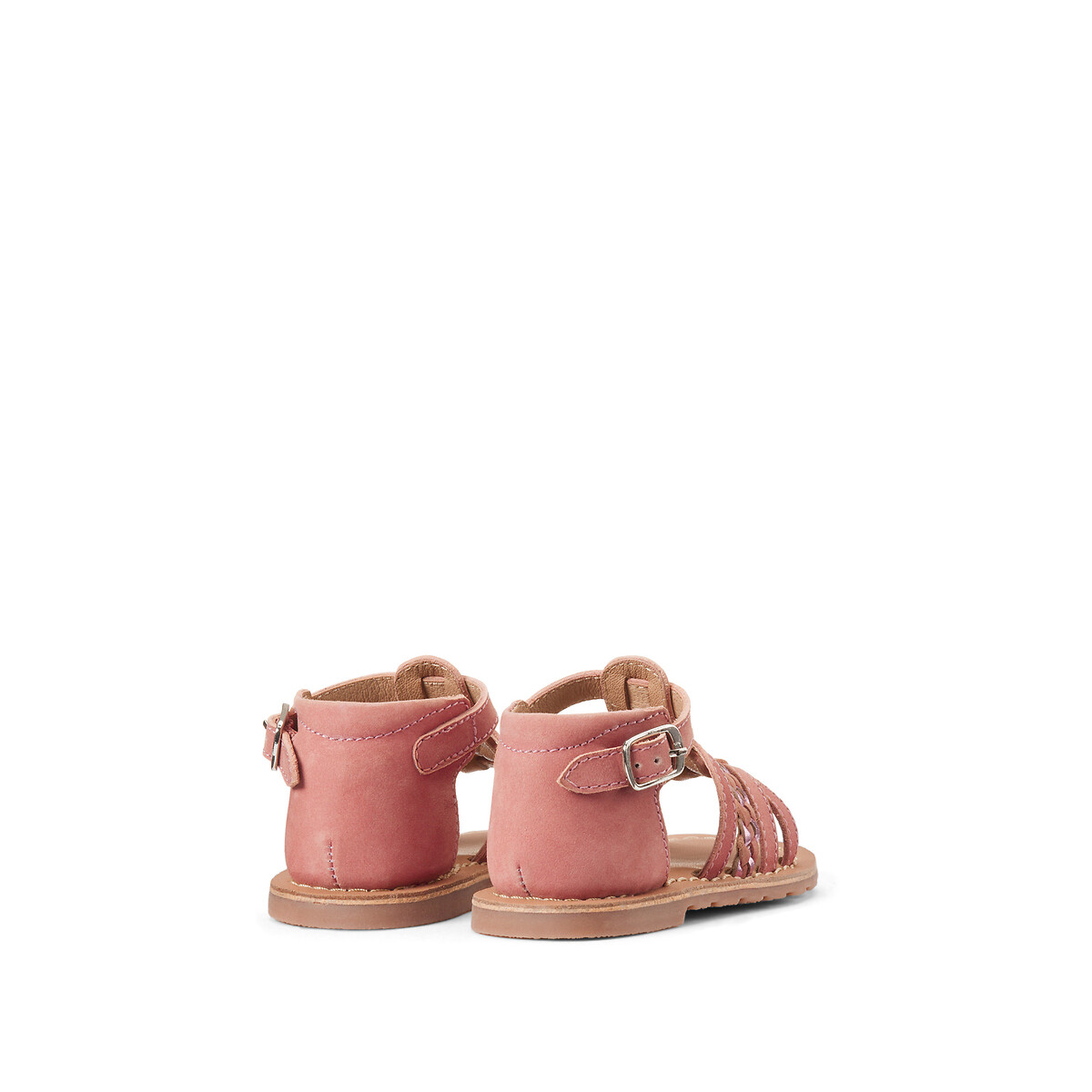 Kids Leather Sandals pink, LA REDOUTE COLLECTIONS