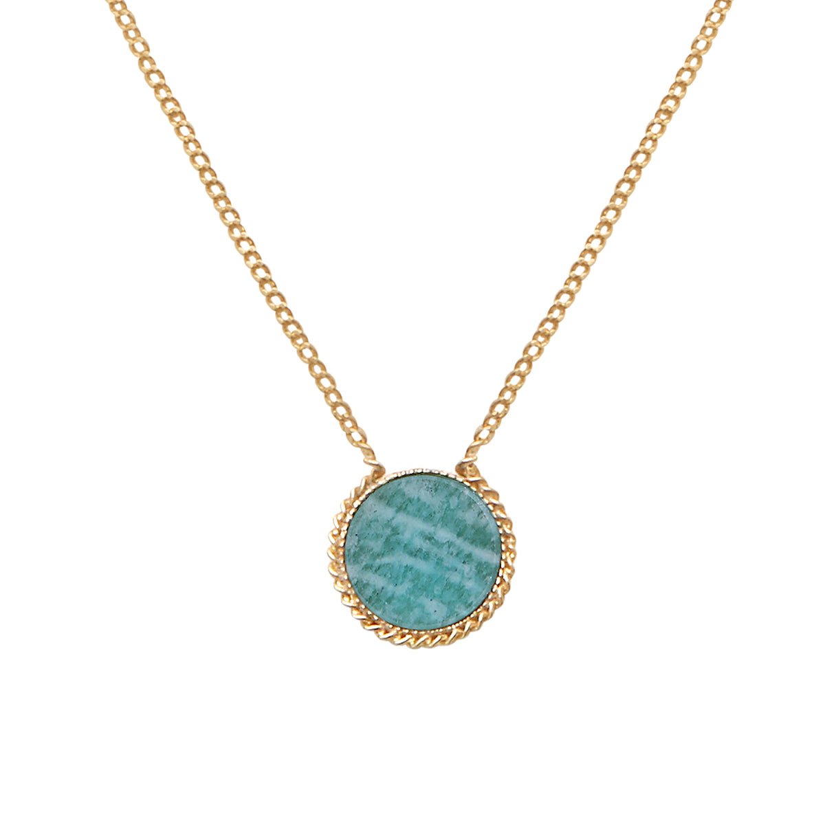 Collier amazonite doré - lady bleu, CAROLINE NAJMAN