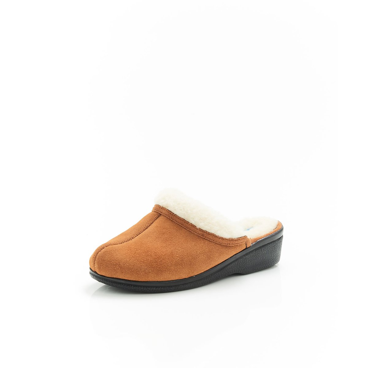 Mules intérieur pure laine marron caramel, DAMART