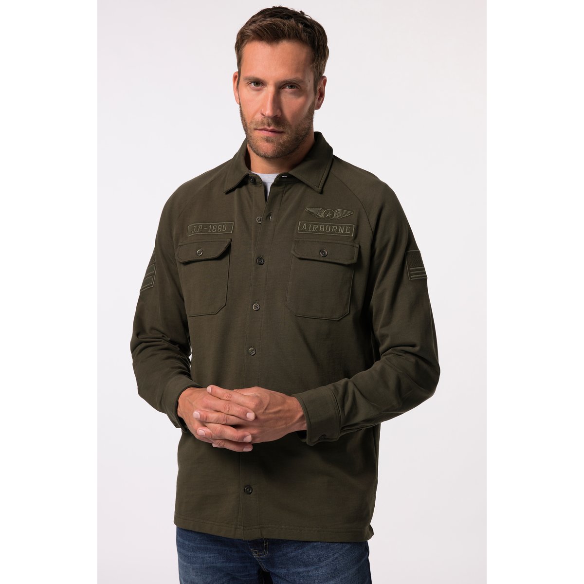 Chemise en molleton olive foncé, JP1880
