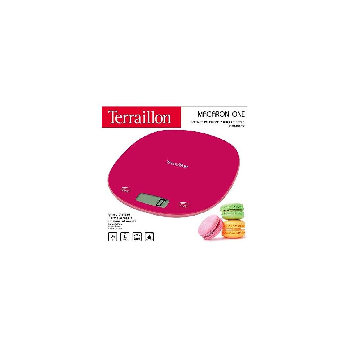 Balance de cuisine Macaron One Cherry rose, TERRAILLON