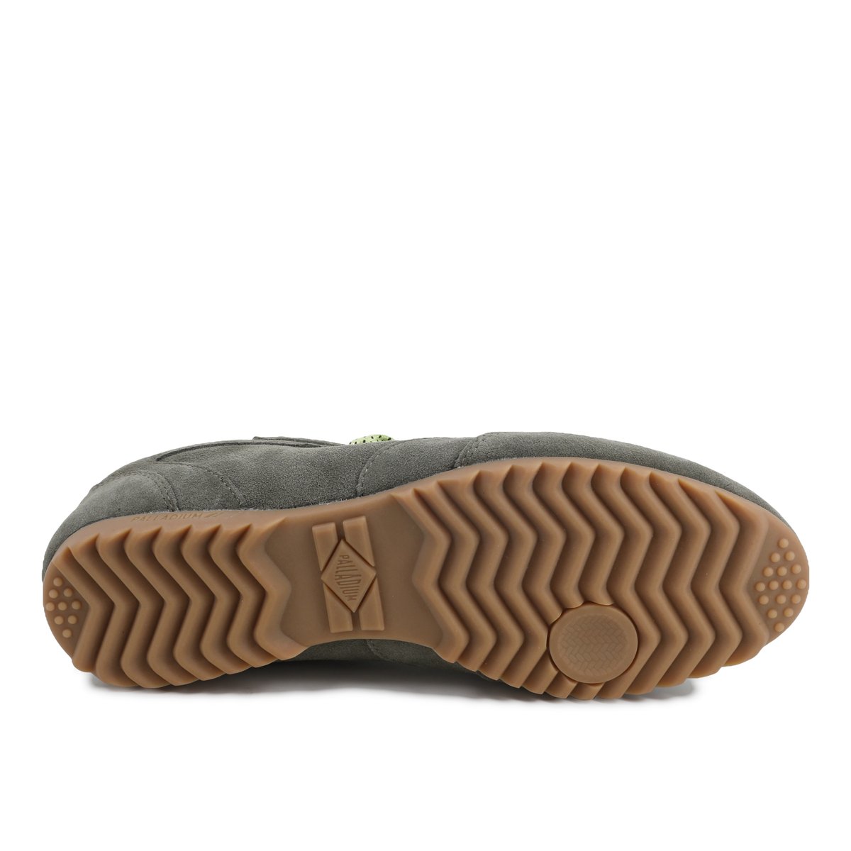 Baskets basses en coton PALLARACER SUEDE vert-vetiver, PALLADIUM