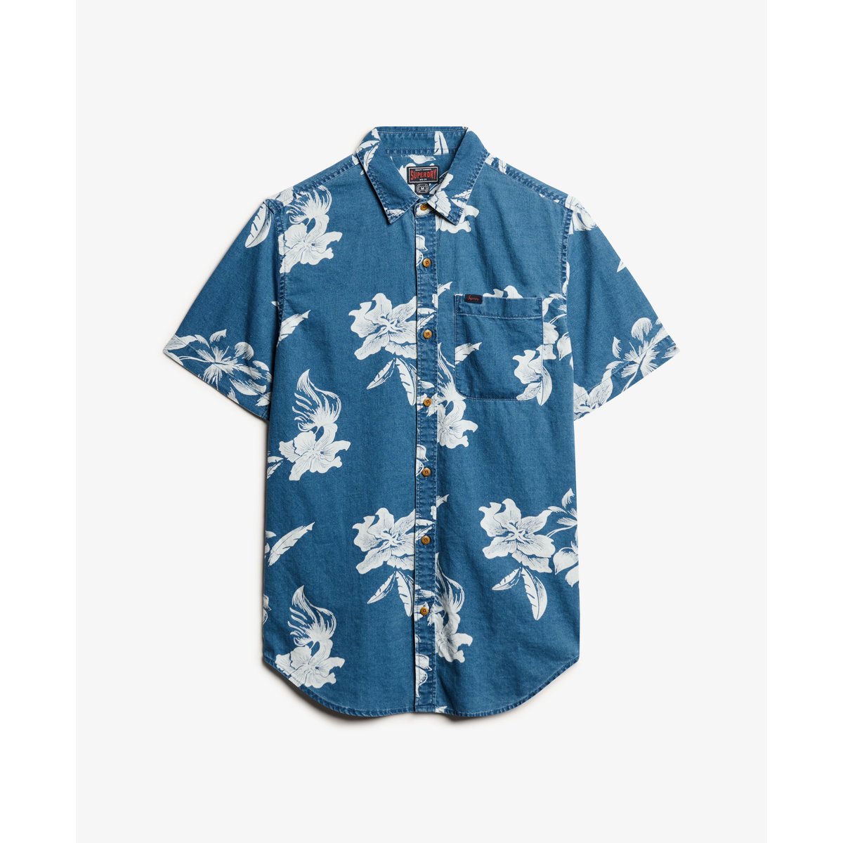 Chemise à manches courtes Vintage Loom indigo chrissy délavé, SUPERDRY