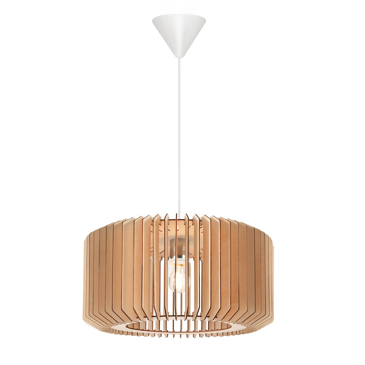 Suspension design naturel en bois, ASTI 50 nature (marron), NORDLUX