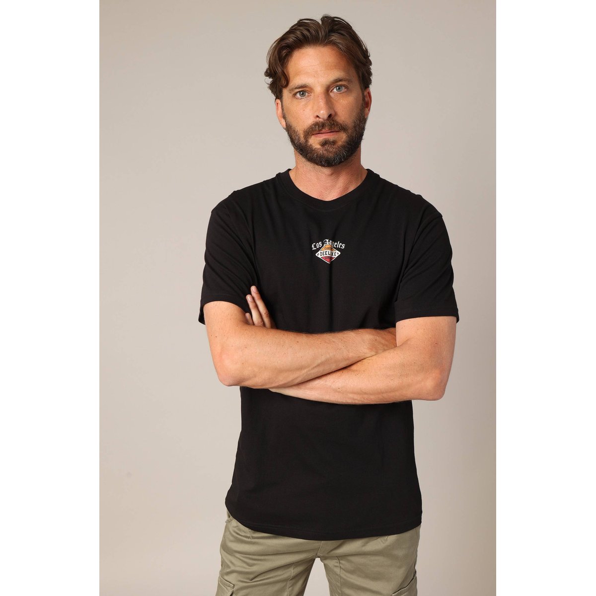 T-shirt en 100% coton imprimé aigle RAPTOR noir, DEELUXE
