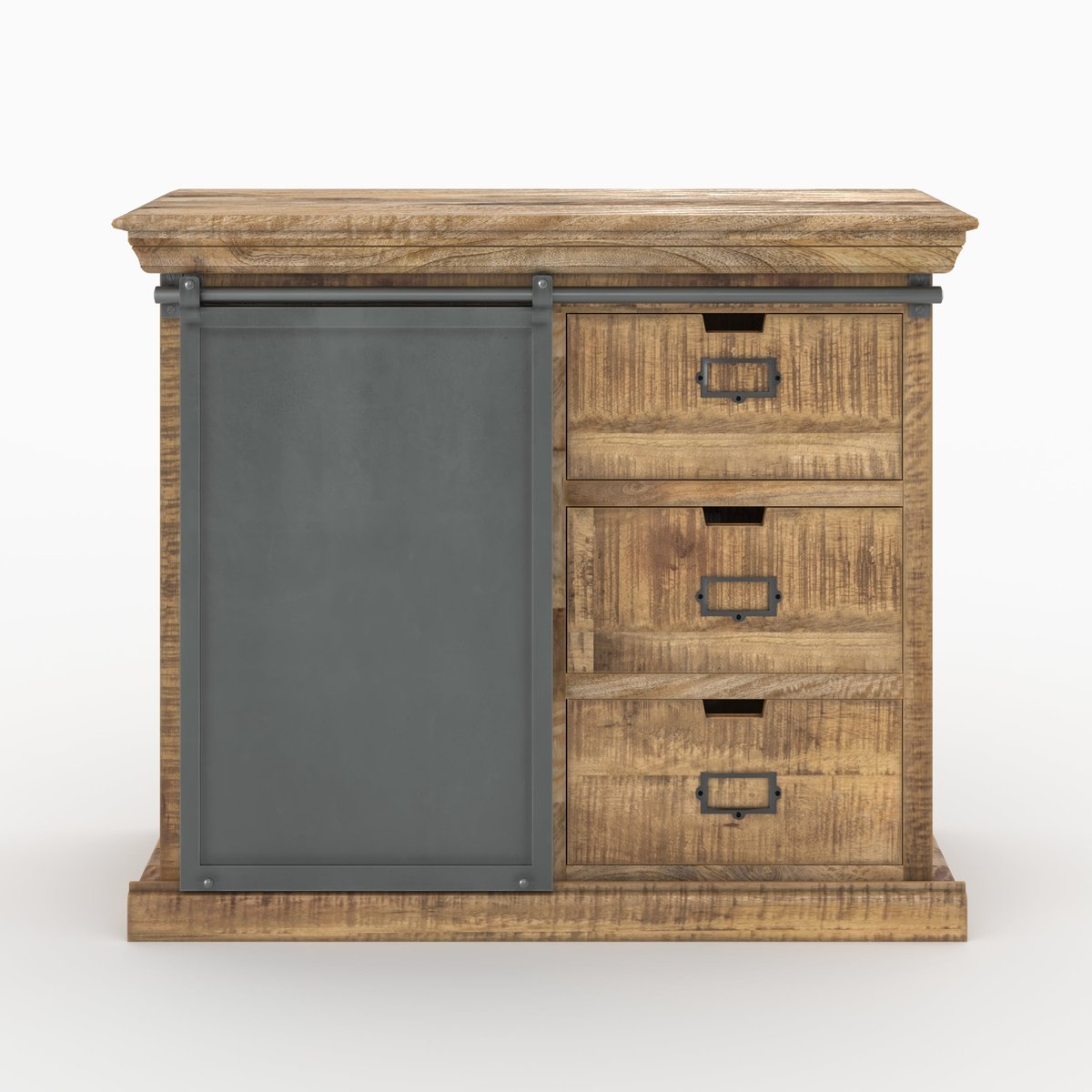 Ensemble 2 buffets en bois de manguier - TABUK marron, MAISON PAVANE