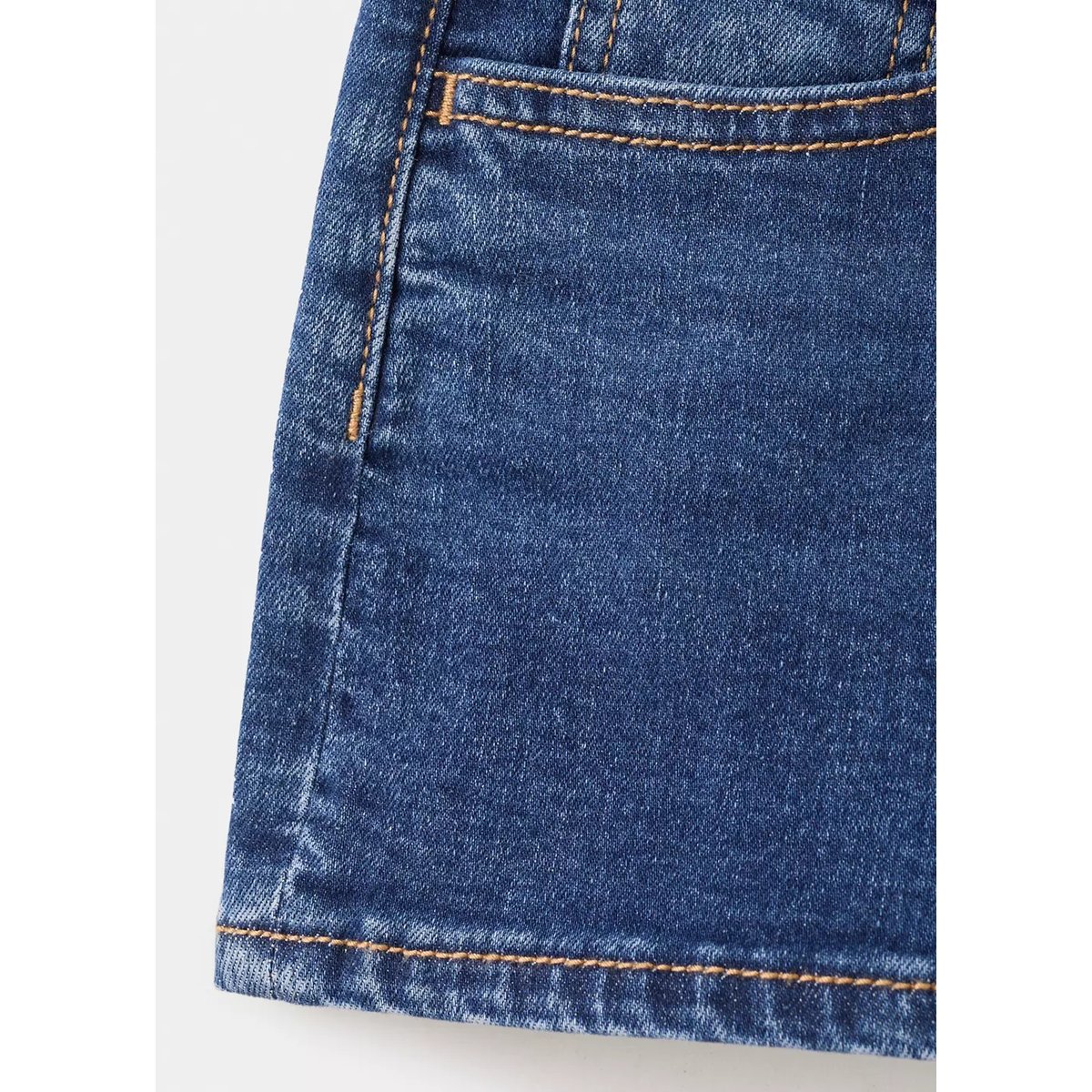 Mini short taille basse bleu foncé, MANGO TEEN