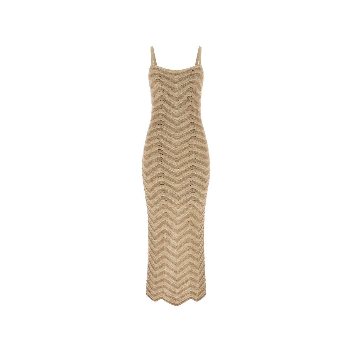 Maxi Robe Bodycon Chevron or, GUESS
