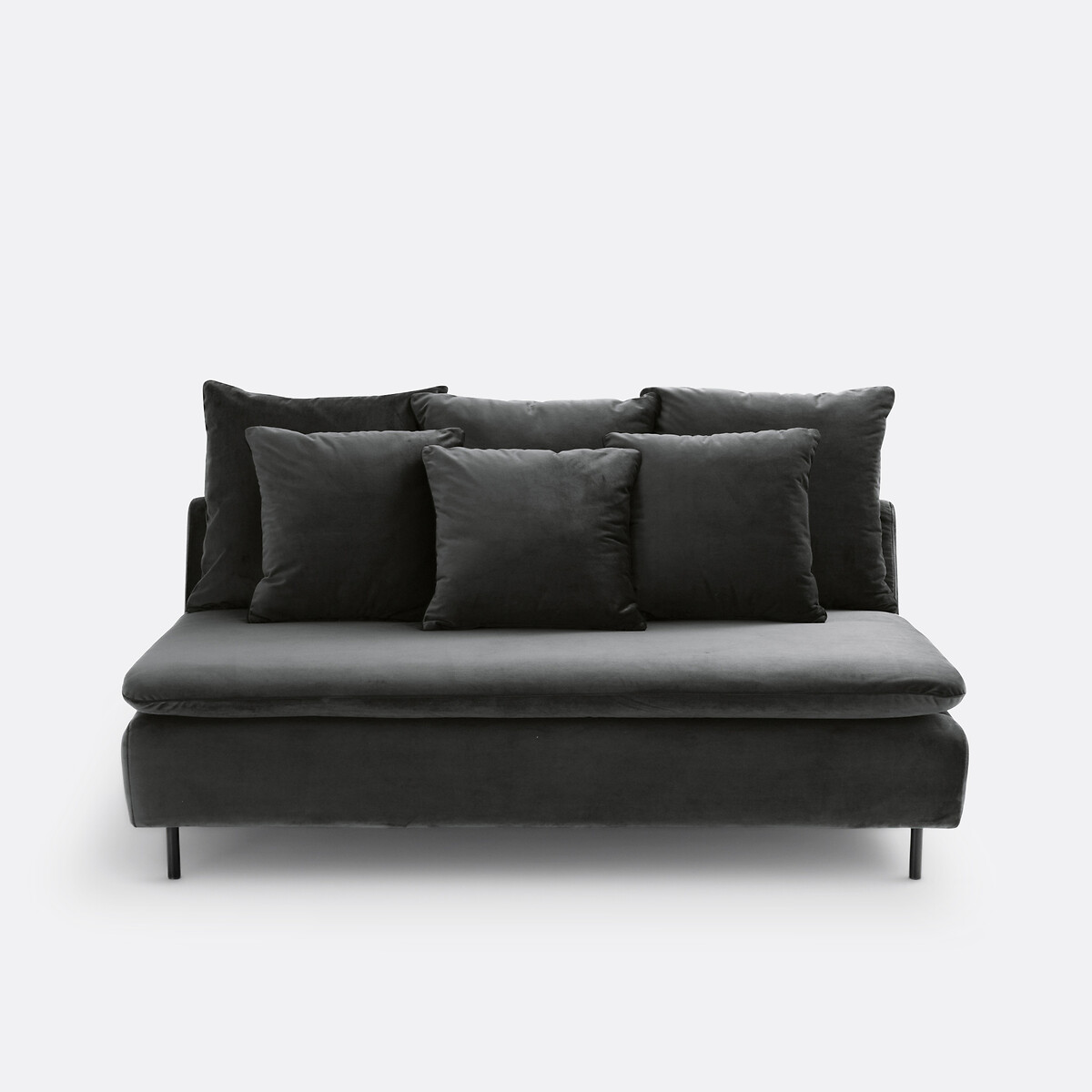 Banquette modulable velours, Ivete gris anthracite, LA REDOUTE INTERIEURS