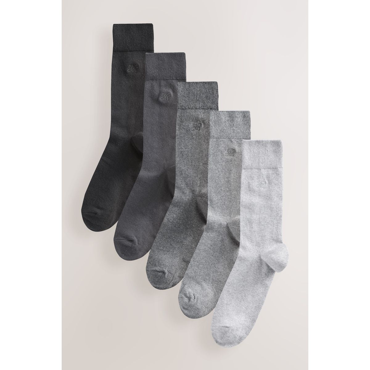 Chaussettes fraîcheur brodées gris, NEXT