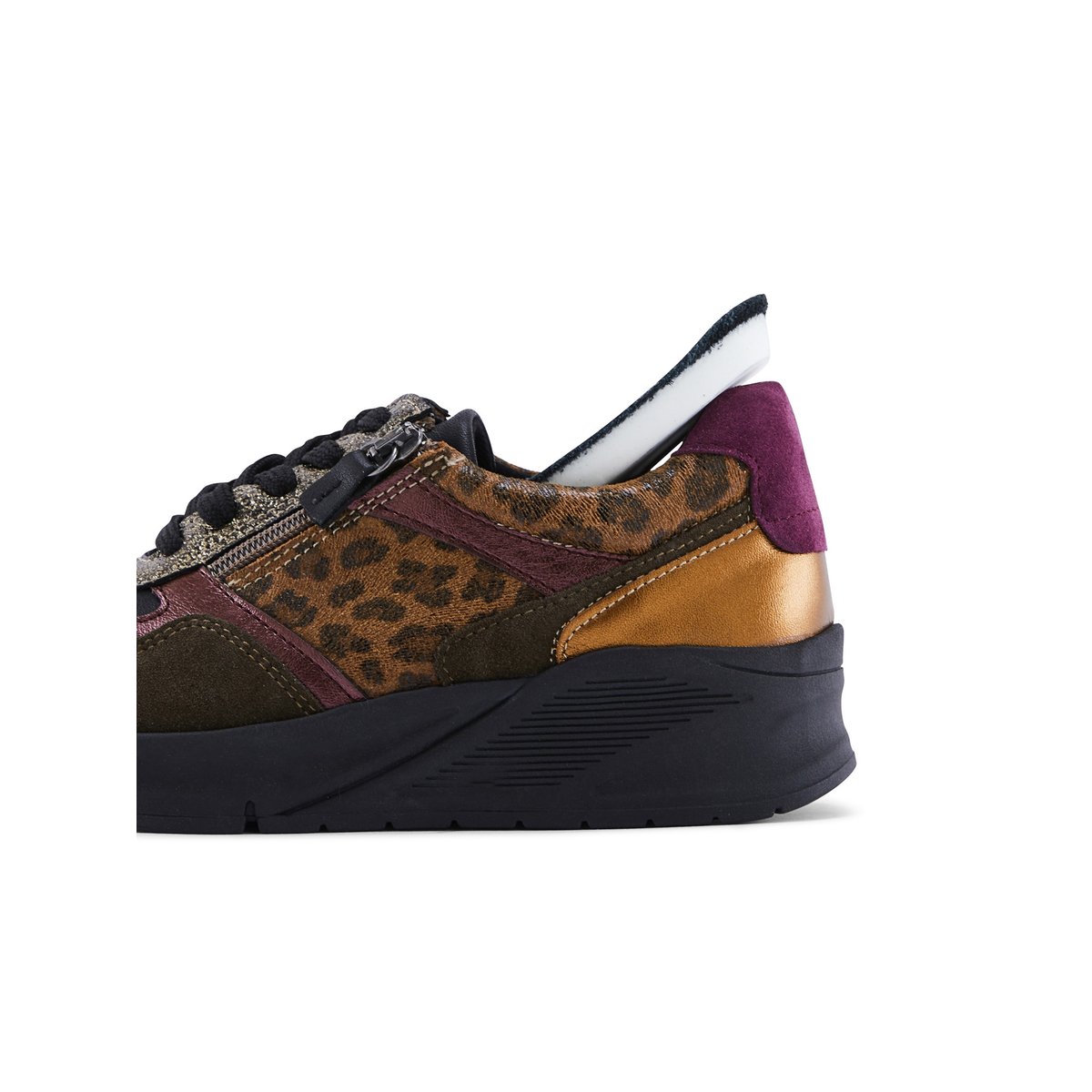 2013965 sneakers à lacets et zip multicolore noir, PEDICONFORT