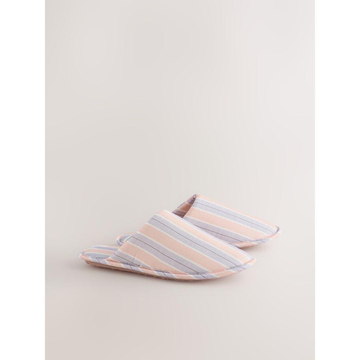Chaussons mules en lin rose pastel, NEXT