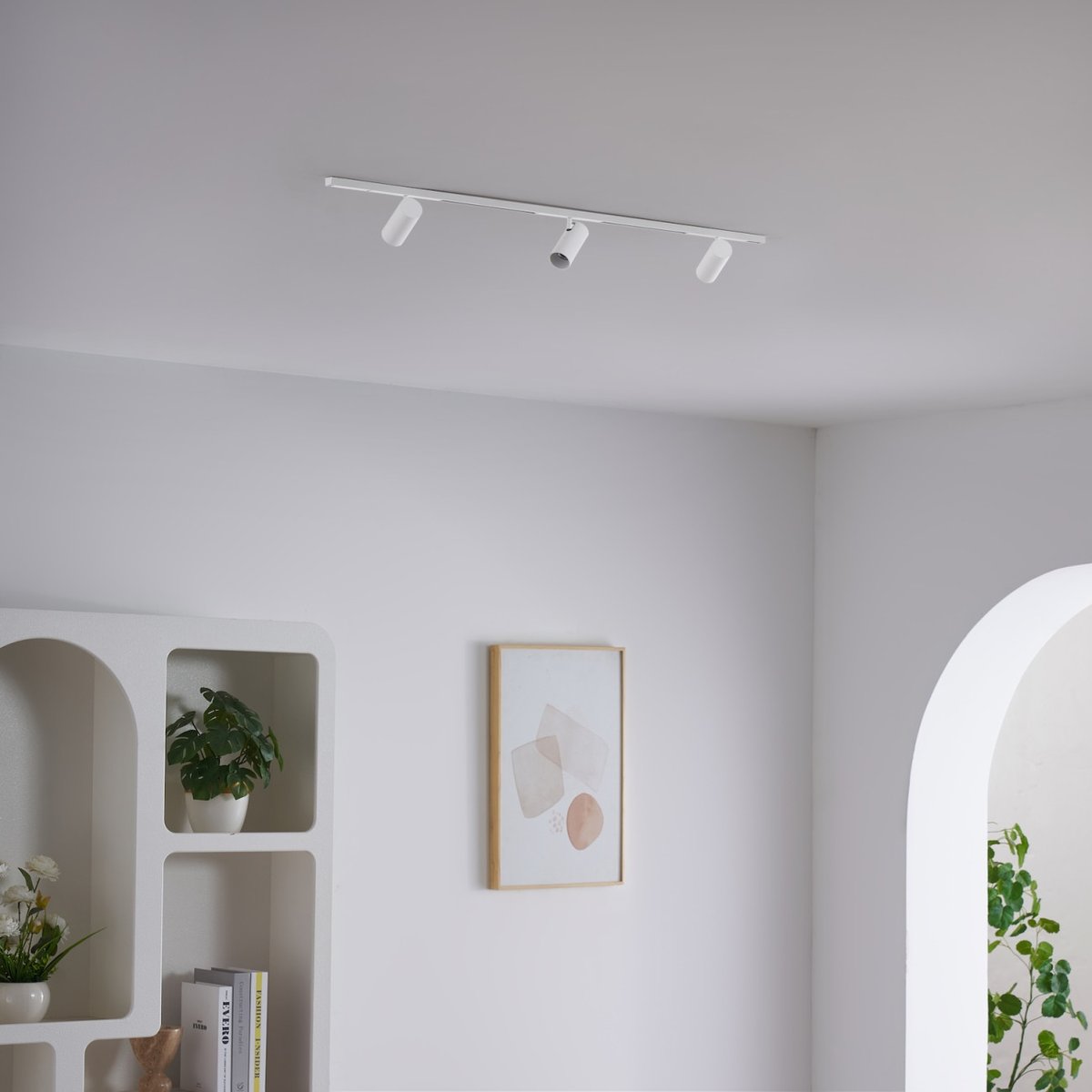 Kit rail 3 spots LED orientables - LYNE blanc, KOSILUM