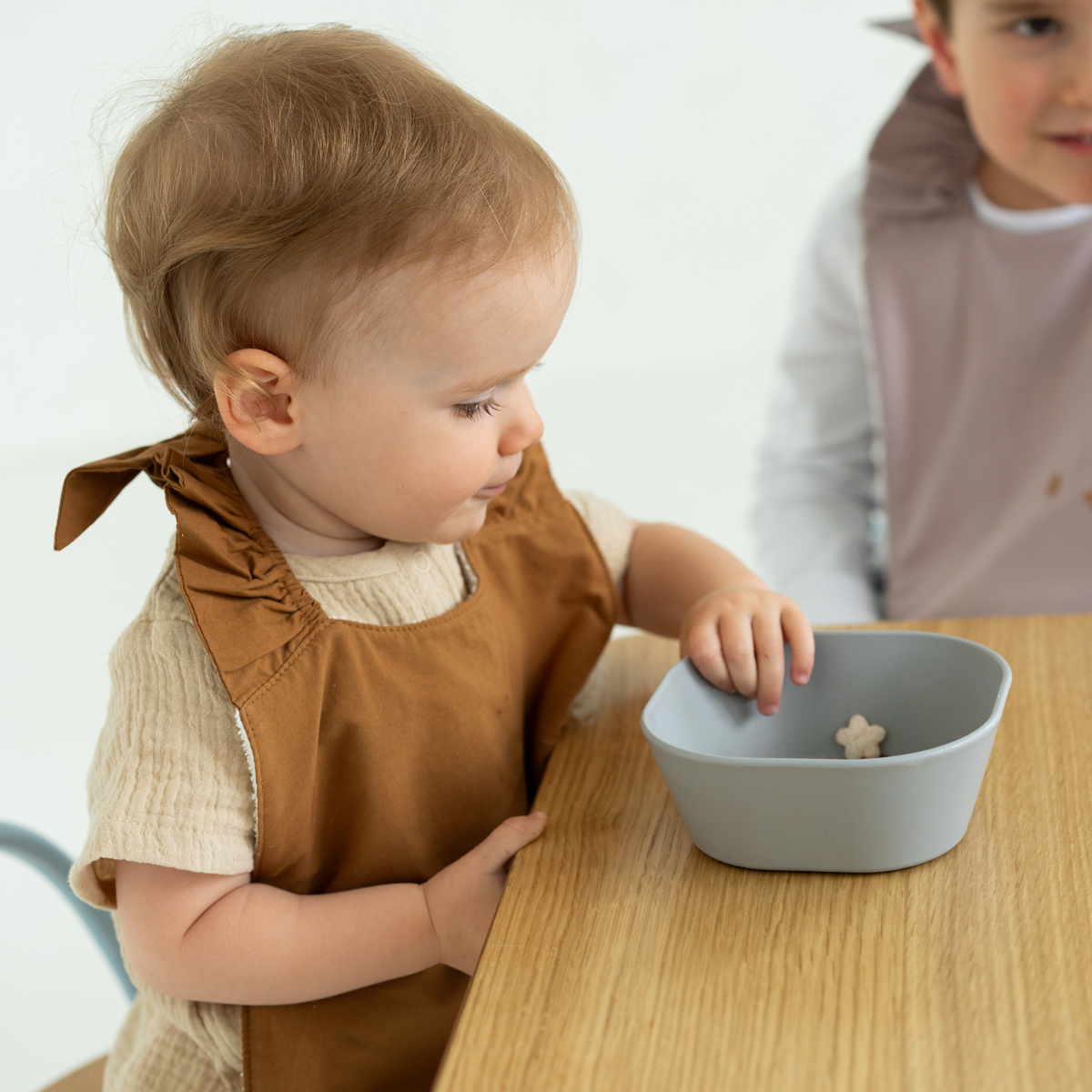 Bavoir élastiqué OURSON - caramel caramel, LITTLE CREVETTE