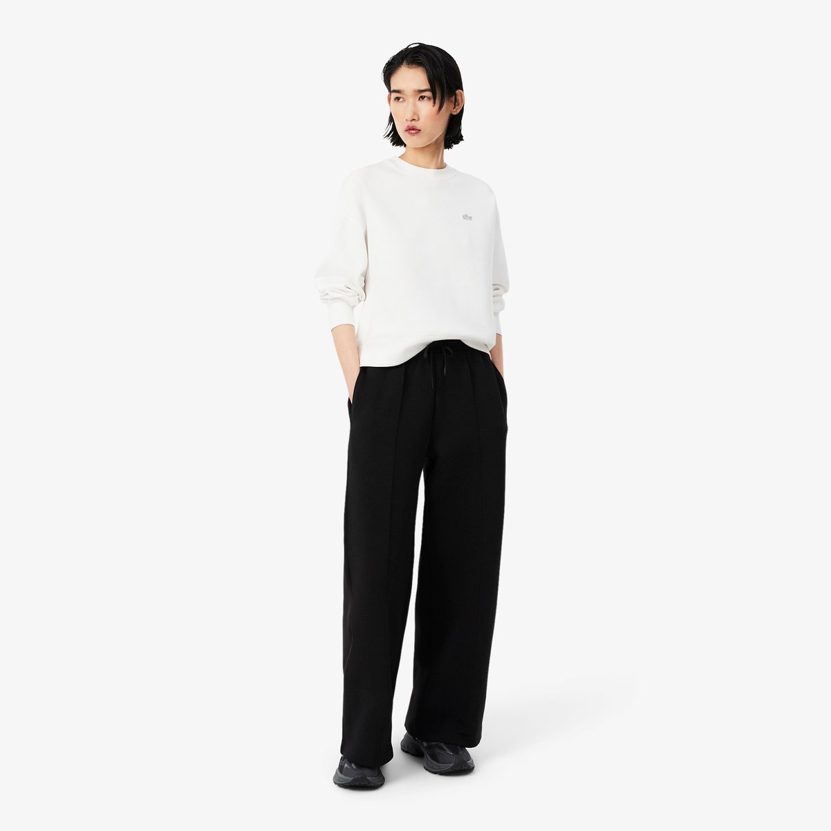 Pantalon de survêtement jersey wide fit noir-031, LACOSTE