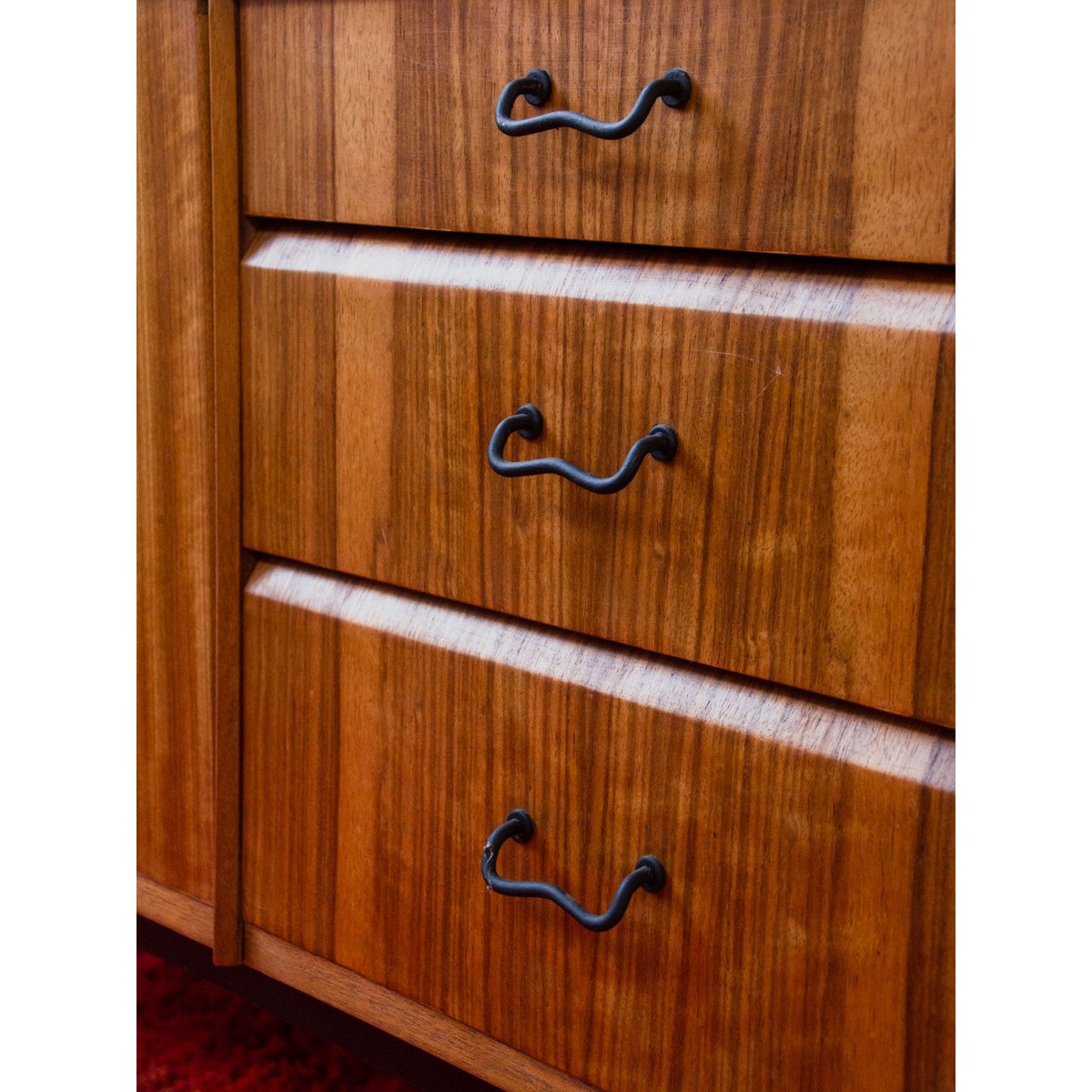 Enfilade en teck Margaret N°790 - Bon état bois foncé, DEBONGOUT