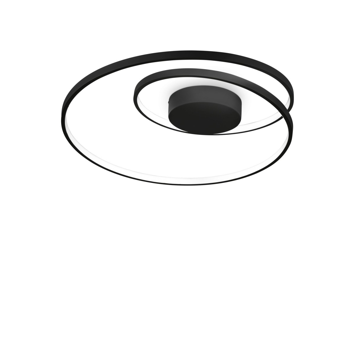 Plafonnier    lumière chaude  OZ noir, IDEAL LUX