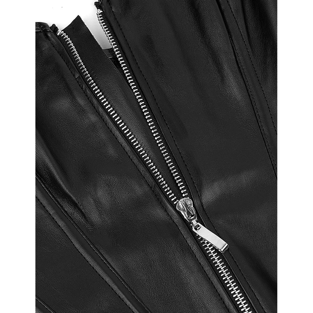 Corset Wetlook Zip OhYeah noir, OHYEAH