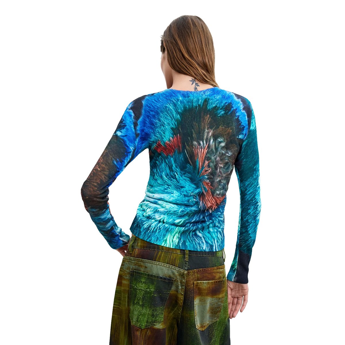 Pull imprimé M. C. Lacroix bleu, DESIGUAL