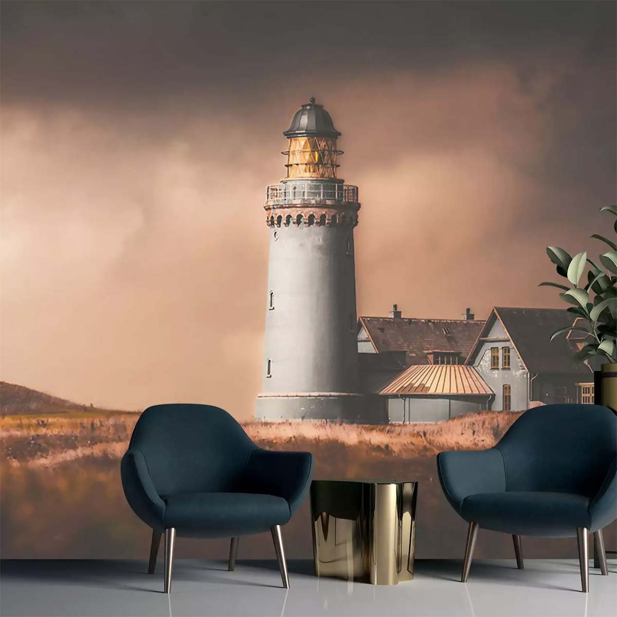 Papier peint panoramique phare du bout du monde intissé, HEXOA