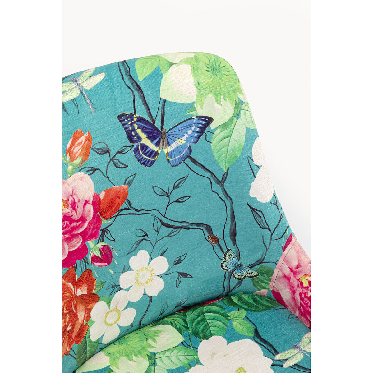 Chaise East Side Flower Fever fuchsia bleu, KARE DESIGN