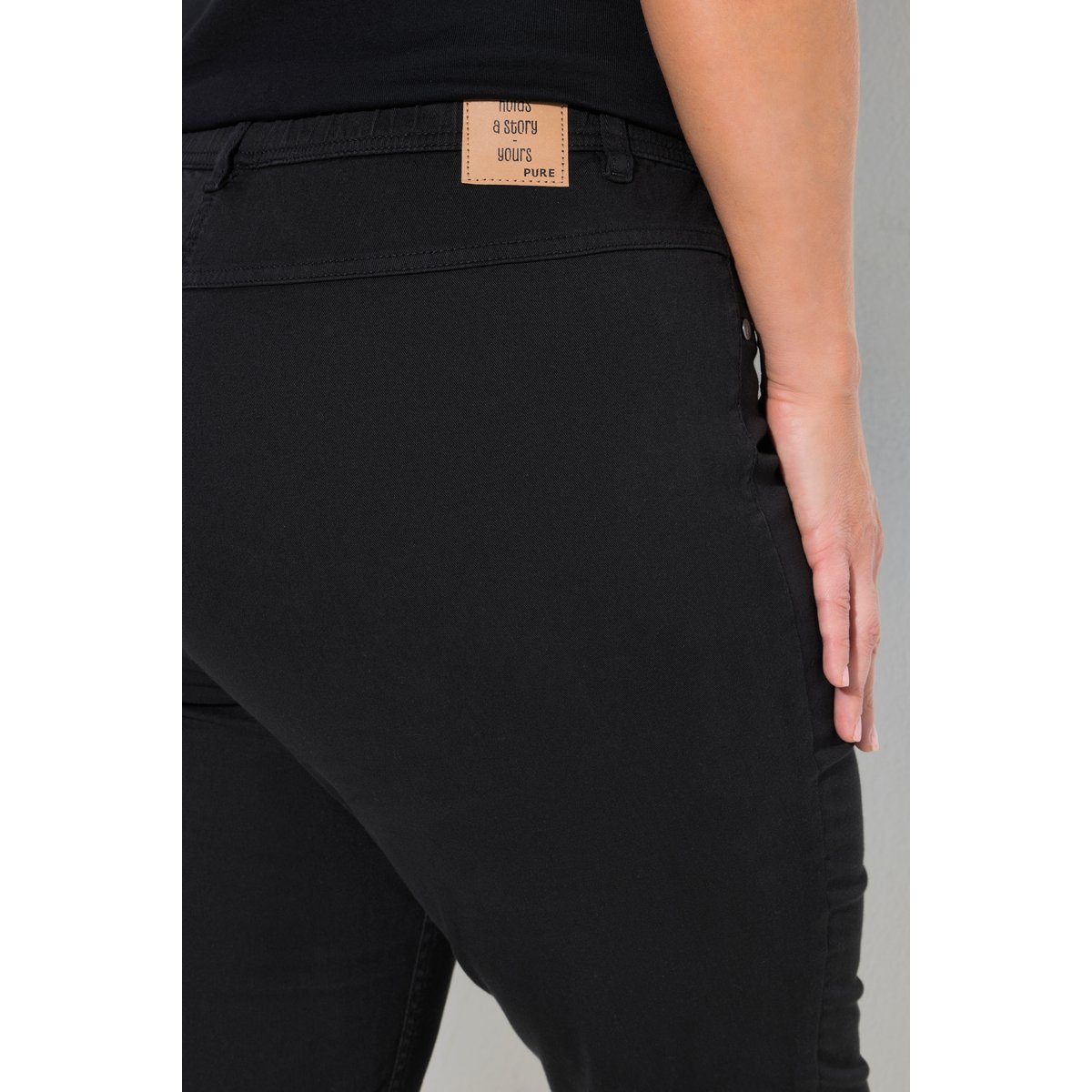 Pantacourt, jambe étroite noir, ULLA POPKEN