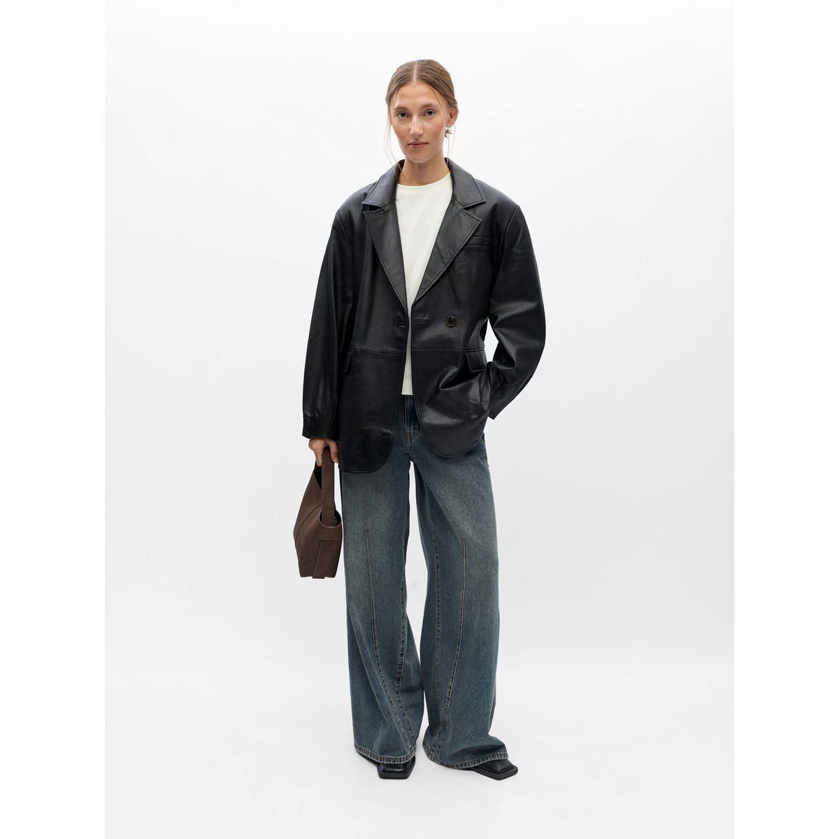 Veste En Cuir noir - black1, OBJECT