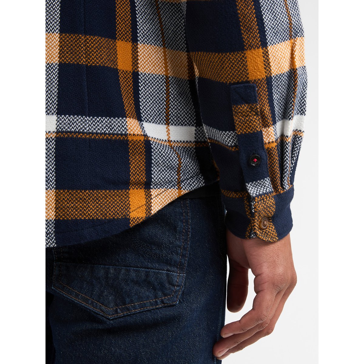 Chemise en coton épais à carreaux steelstate bleu royal navy, PETROL INDUSTRIES