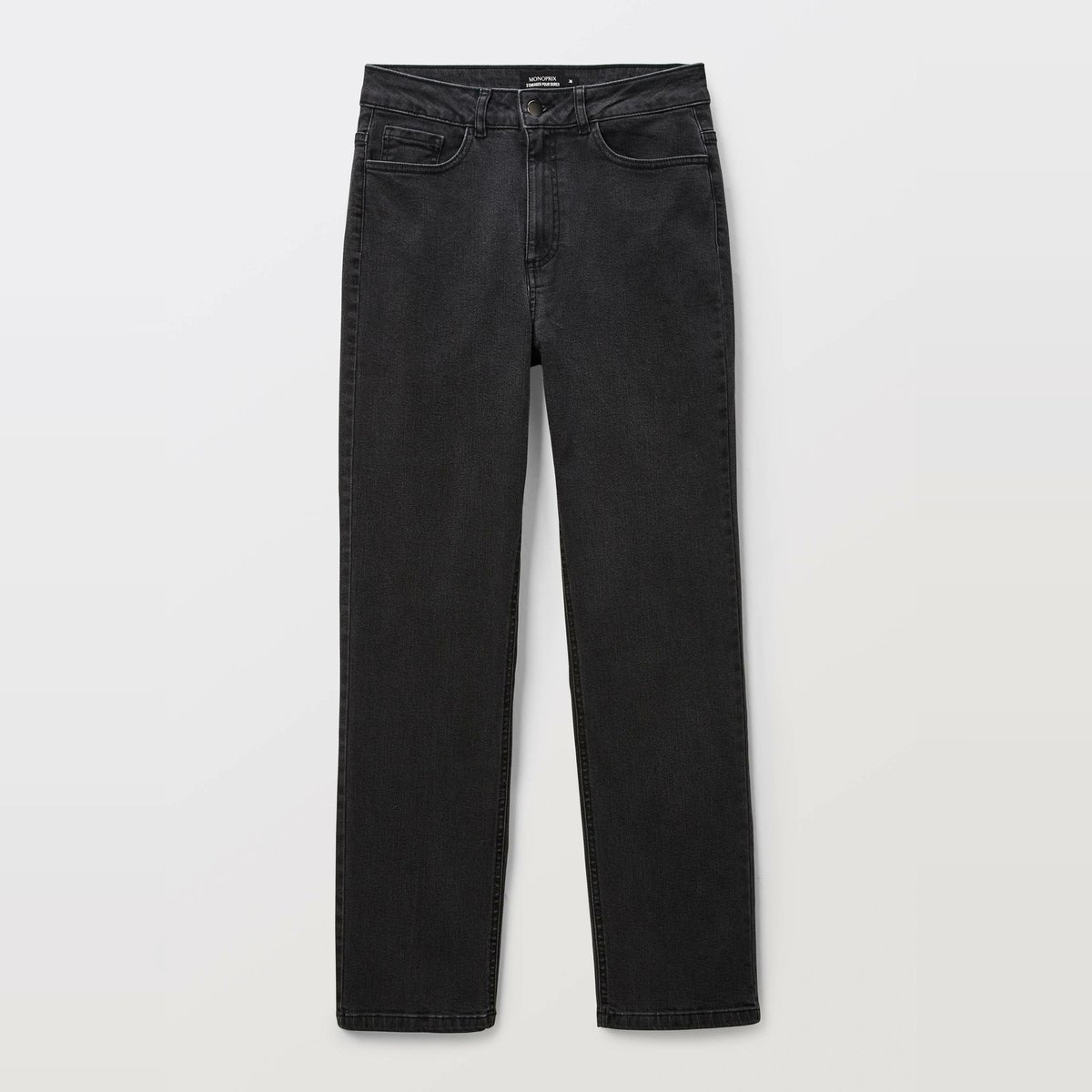 Jean droit court grey denim, MONOPRIX
