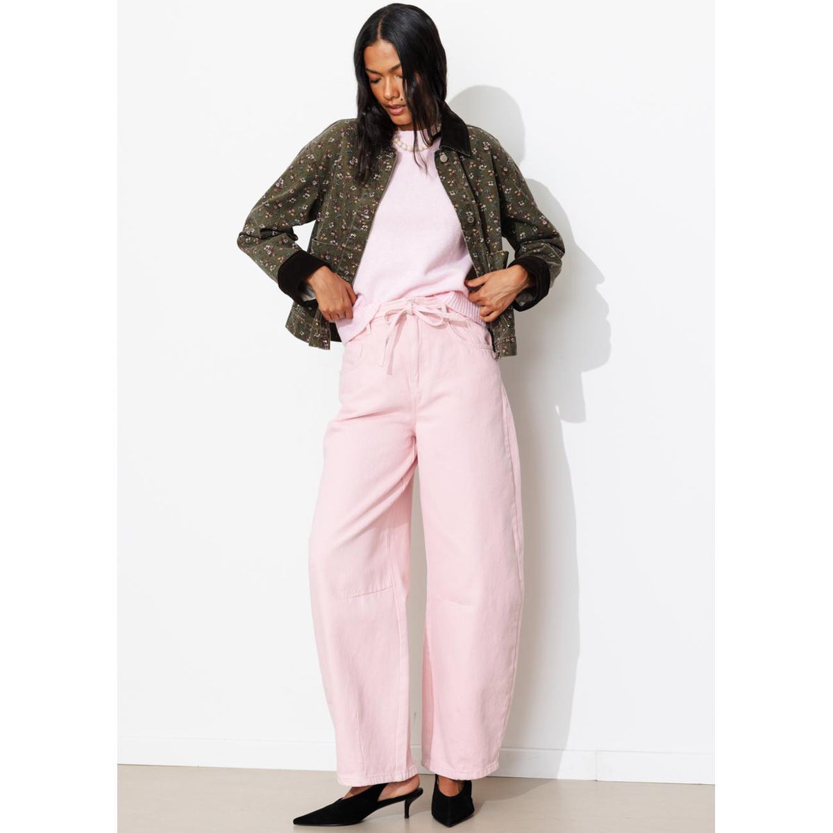 Veste workwear fleurie imprimé kaki, PROMOD
