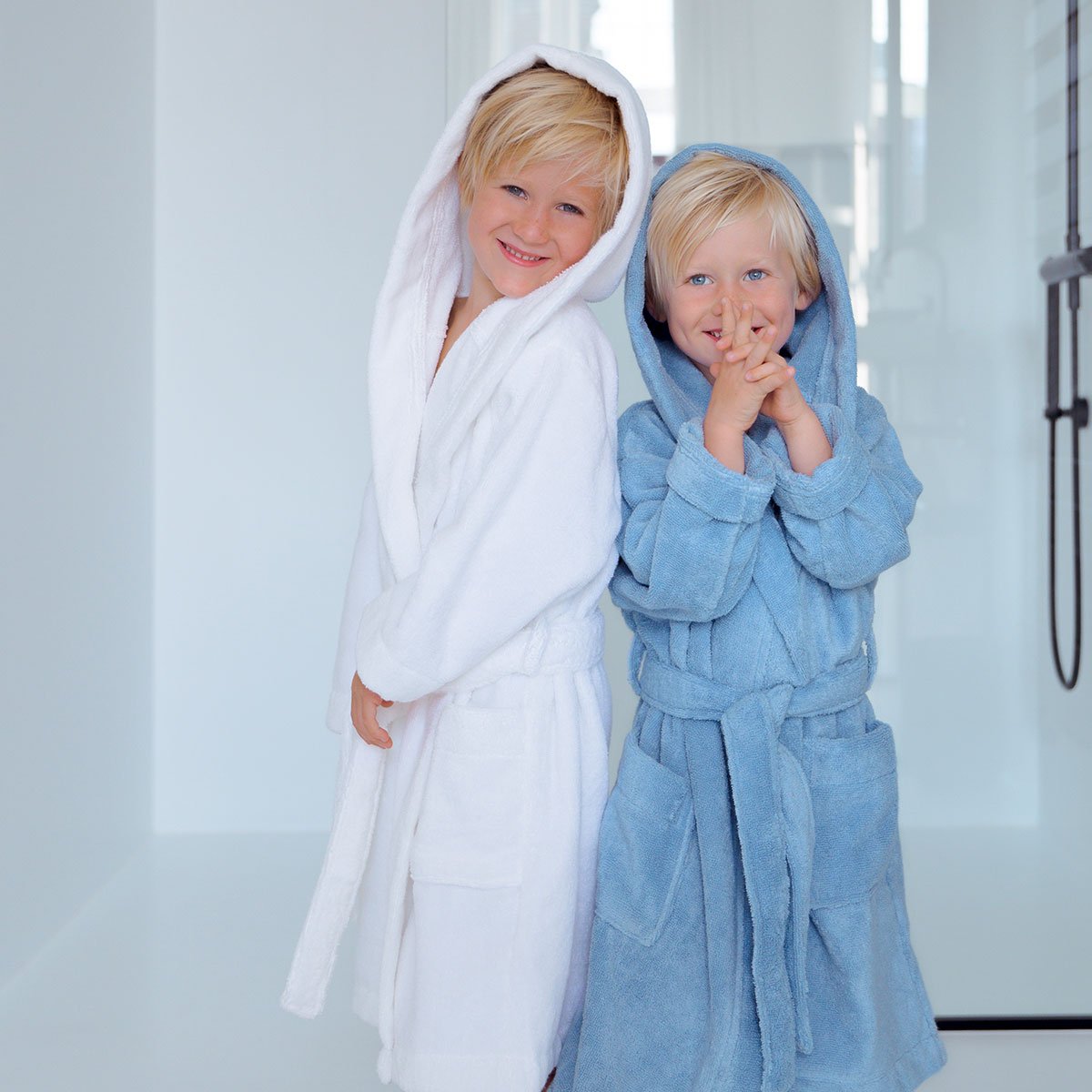 Peignoir enfant  en coton,ALIZEE blanc, DESFORGES