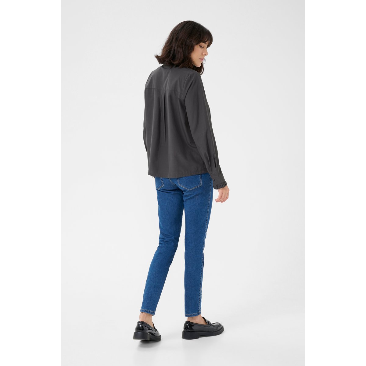 Long sleeved shirt noir black oyester, KAFFE