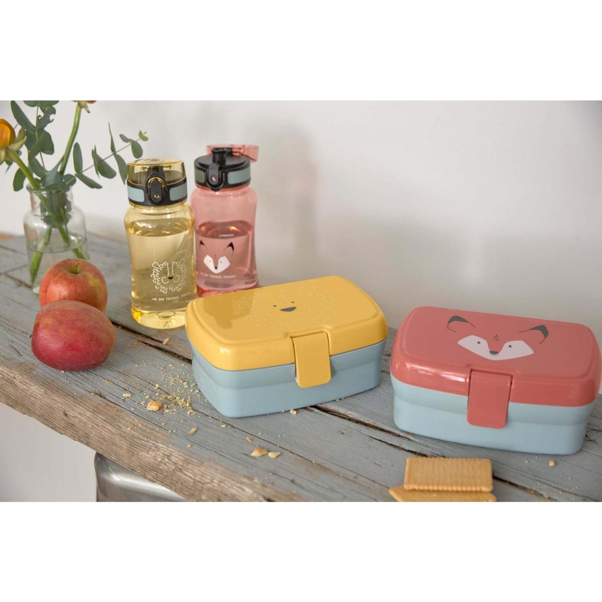 Set lunch box orange, bleu, LASSIG