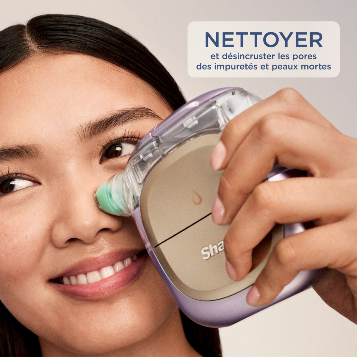 Appareil éclat visage 3 en 1 FacialPro Glow + DePuffi: nettoyant, hydratant, resculptant - Bleu Spa couleur unique, SHARK